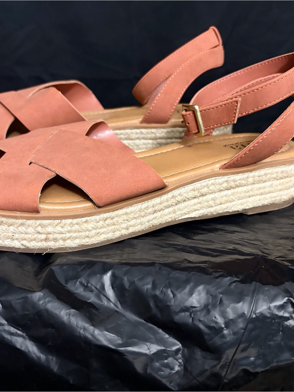 a.n.a Coral Pink Espadrille Platform Sandals